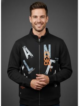 SANDPIPER - Men Black High Neck Sweatshirt