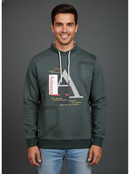 SANDPIPER - Olive High Neck Sweatshirt