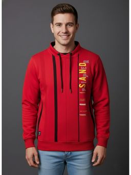 SANDPIPER - Red High Neck Sweatshirt