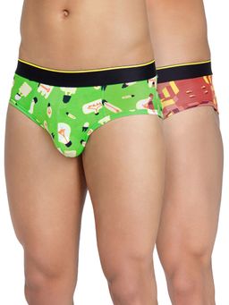 Bummer - Men'S Printed Micro Modal Briefs Underwear (Pack of 2)