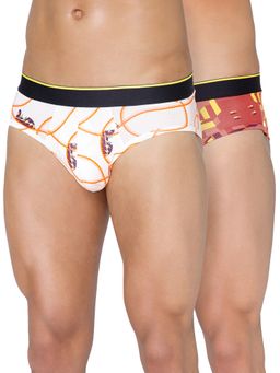 Bummer - Men'S Printed Micro Modal Briefs Underwear (Pack of 2)