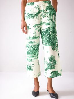 Ancestry - Green Forest Inspired Printed Pants