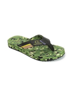 Carlton London - Mens Olive Camo Color Slip-On Flip Flops Everyday Essentials