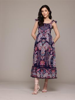 Label Ritu Kumar - Navy Alba Long Dress