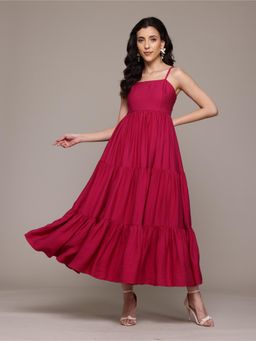 Label Ritu Kumar - Fuchsia Arabella Long Dress