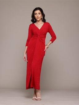 Label Ritu Kumar - Red Ottavia Long Dress