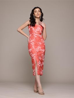 Label Ritu Kumar - Coral Elaine Long Dress