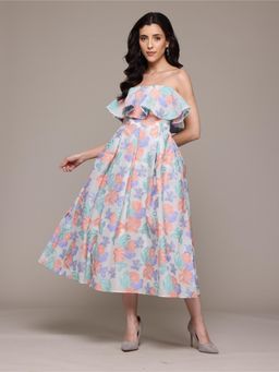 Label Ritu Kumar - Multi Eloise Off-Shoulder Long Dress