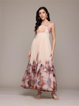 Label Ritu Kumar - Peach Evie Maxi Dress