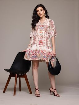 Label Ritu Kumar - Ecru Alba Short Dress