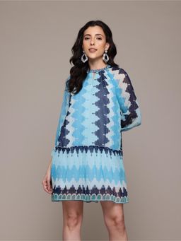 Label Ritu Kumar - Blue Auriane Short Dress