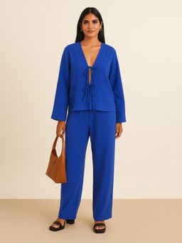 Backup Studio - Navy Blue Bows Top