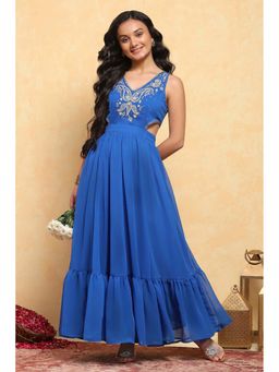 Biba - Girls Electric Blue Polyester Dress