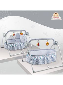 INFANTSO - Baby Cradle with Remote Control Hanging Toys - Grey (18-24 Months) (Set of 4)