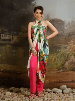 Contemponari - Multi Colour Printed Resort Cover-Up