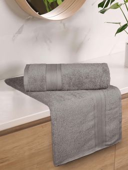 MYTRIDENT - Dark Grey Soft Comfort Air Rich Towel (Pack Of 2)