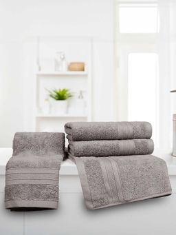 MYTRIDENT - Dark Grey Soft Comfort Air Rich Hand Towels (Pack Of 4)
