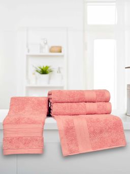 MYTRIDENT - Coral Soft Comfort Air Rich Hand Towels (Pack Of 4)