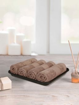 MYTRIDENT - Beige Soft Comfort Air Rich Towel (Pack Of 4)