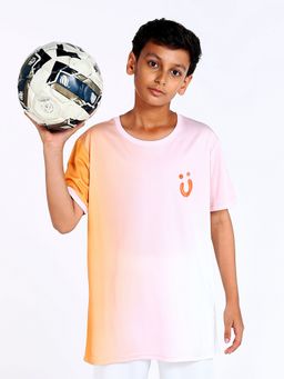 UMILDO - Boys Dry Fit Gradient Sports Pink T-Shirt