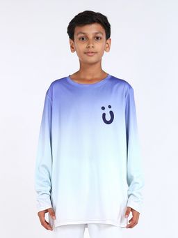 UMILDO - Boys Long Sleeve Activewear Sports Blue T-Shirt