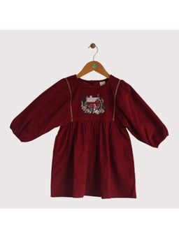 ZACH & KIKI - Scarlett Cottage Maroon Dress