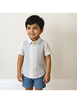 ZACH & KIKI - Sebastian Cut and Sew White Shirt