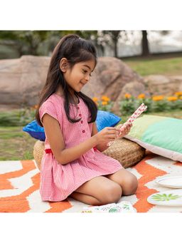 ZACH & KIKI - Gingham Tunic Red Top