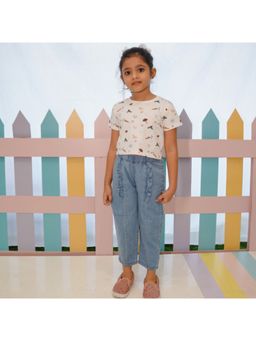 ZACH & KIKI - Denim Ruffle Blue Pants