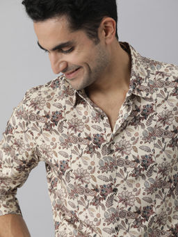 Rare Rabbit - Beige Casual Shirts