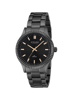 Strand by Obaku - Kensington Mini Dark Black Dial Quartz Watch For Women (S726LXBBSB-DS)