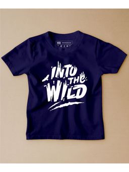 Be Awara - Into The Wild Half Sleeves Kids T-shirt Navy Blue