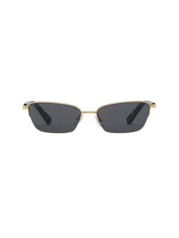 Banbe - Lydia Women's Lightweight Metal Rectangle Sunglasses Havana Gold