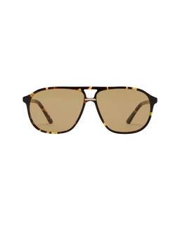 Banbe - Cyrus Women's Acetate Square Sunglasses Amber Tort & Yellow