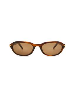 Chimi - Women's UV Protection Oval Sunglasses Amber Tortoise