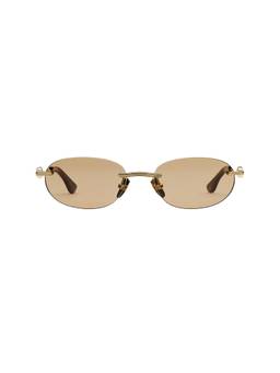 Chimi - Oval Women's Rimless Sunglasses Brown