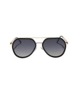 DIFF EYEWEAR - Women's Polarised Metal Round Sunglasses Black