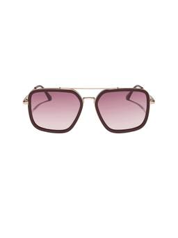 DIFF EYEWEAR - Women's Gradient UV Coating Square Sunglasses Ruby Red