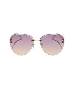 DIFF EYEWEAR - Trista Women's Gradient Pilot Sunglasses Gold & Lilac
