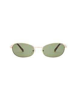AIRE - Highbeam Women's Metal Oval Sunglasses Gold
