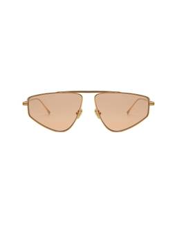 Elisa Johnson - Riley Women's Metal Pilot Sunglasses Gold