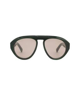Elisa Johnson - Women's Acetate Full Rim Cat Eye Sunglasses Green