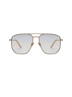 Elisa Johnson - Women's Metal Pilot Sunglasses Gold
