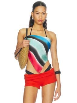 Indah - Silk Women's Printed Square Scarf Multi-Color
