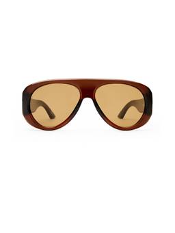 Le Specs - Dream Boat Women's Tinted Lenses Oversized Sunglasses Cocoa Brown