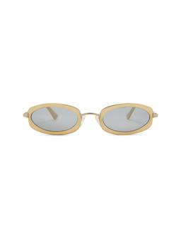 Le Specs - Mecharo Women's Smoke Tint Metal Sunglasses Silver