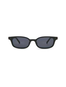 Le Specs - Women's Acetate Smoke Lens Rectangle Sunglasses Black