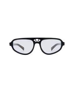 Luv Lou - Dakota Women's Acetate Full-Rim Square Sunglasses Black