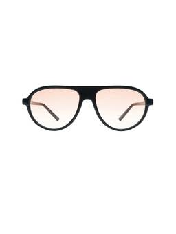 Otra - Oval Women's Acetate Sunglasses Black & Light Brown Fade