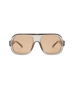 Otra - Women's Acetate Full Rim Square Sunglasses Trans Olive & Brown